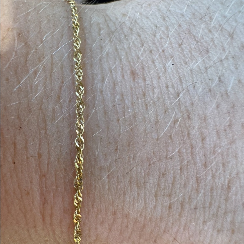 Vintage  solid 10k yellow gold bracelet - Picture 11 of 14